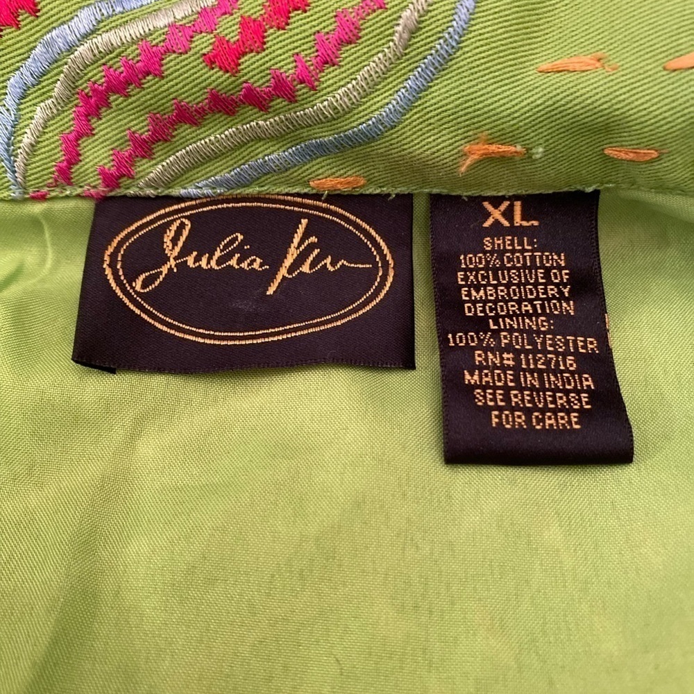 Julia Kim Blazer Jacket lime green size XL - Picture 7 of 9